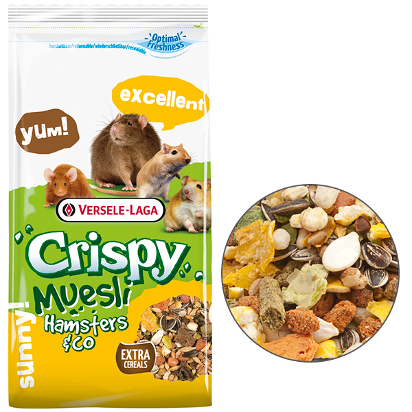 Versele-Laga Crispy Muesli Hamster ВЕРСЕЛЕ-ЛАГА КРІСПІ МЮСЛІ ХОМ`ЯК корм для хом`яків, щурів, мишей, піщанок