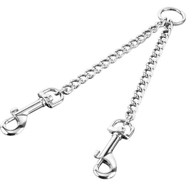 Sprenger Coupling Chain СПРЕНГЕР ПОВІДЕЦЬ-СПАРКА для 2-х собак, карабін, хромована сталь