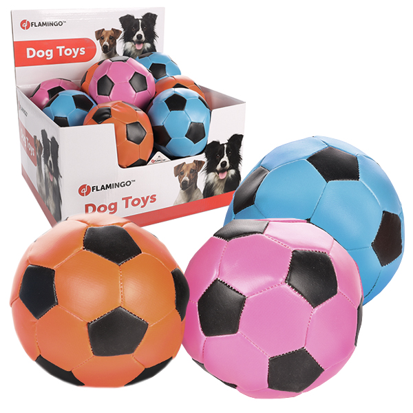 Flamingo Football Multiple Colours ФЛАМІНГО ФУТБОЛЬНИЙ М’ЯЧ КОЛЬОРОВИЙ 10см іграшка для собак