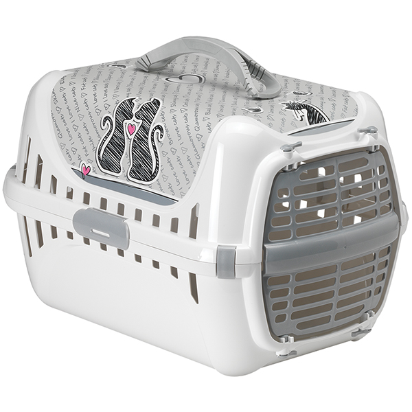 Moderna Trendy Runner Cats In Love МОДЕРНА ЗАКОХАНІ КОТИ переноска для котів, пластикові двері