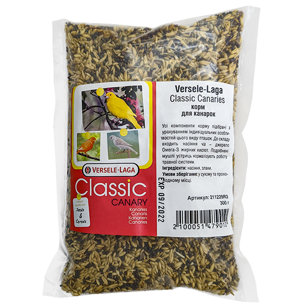 Versele-Laga Classic Canaries ВЕРСЕЛЕ-ЛАГА КЛАСІК КАНАРКА зернова суміш, корм для канарок