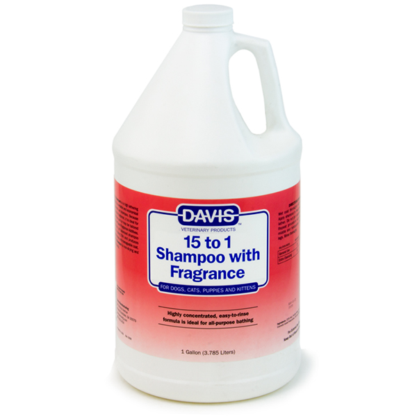 Davis 15 to 1 With Fragrance ДЕВІС 15:1 шампунь з ароматом для собак і котів, концентрат