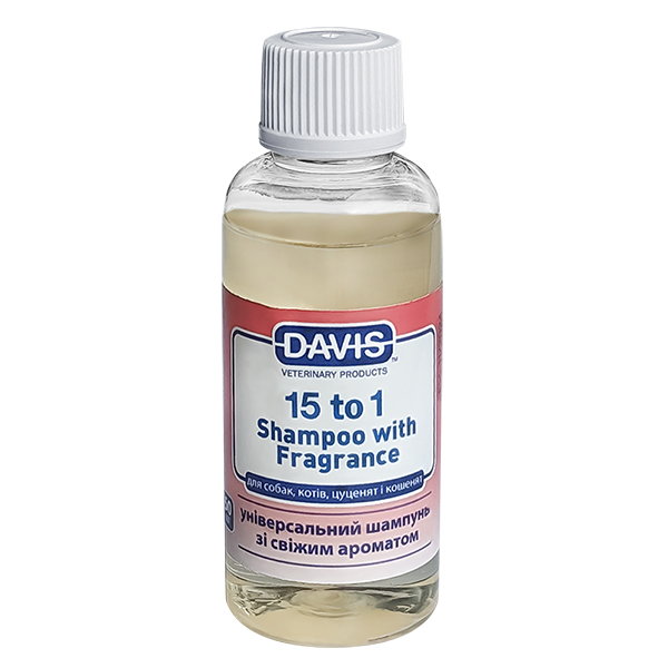 Davis 15 to 1 With Fragrance ДЕВІС 15:1 шампунь з ароматом для собак і котів, концентрат