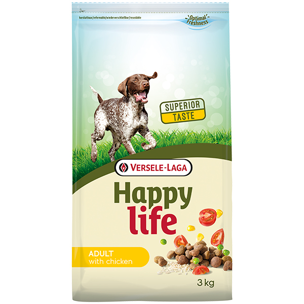 Happy Life Adult with Chicken ХЕППІ ЛАЙФ З КУРКОЮ сухий преміум корм для собак усіх порід