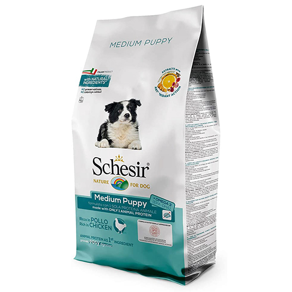Schesir Dog Medium Puppy ШЕЗІР ЦУЦЕНЯ СЕРЕДНІХ КУРКА сухий монопротеїновий корм для цуценят середніх порід