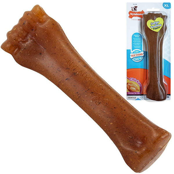Nylabone Puppy Chew Bone НІЛАБОН БОУН кістка жувальна іграшка для цуценят, смак курки
