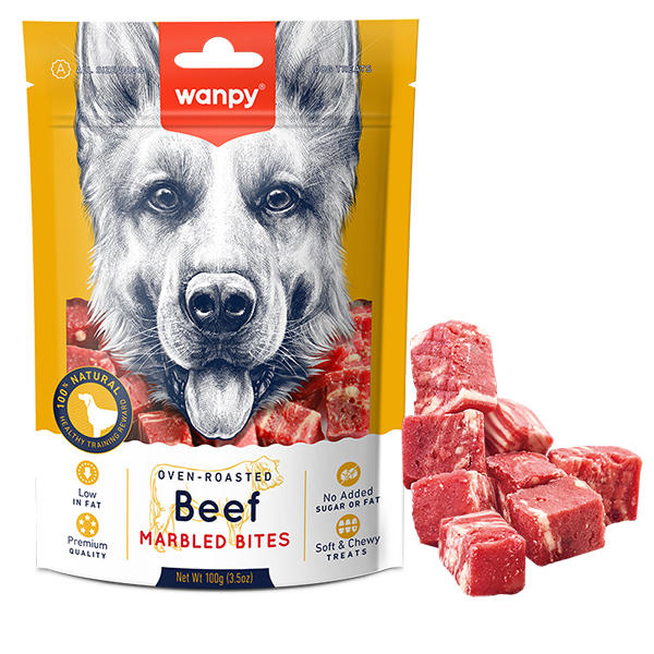 Wanpy Beef Marbled Bites ВАНПІ МАРМУРОВА ЯЛОВИЧИНА ШМАТОЧКИ ласощі для собак