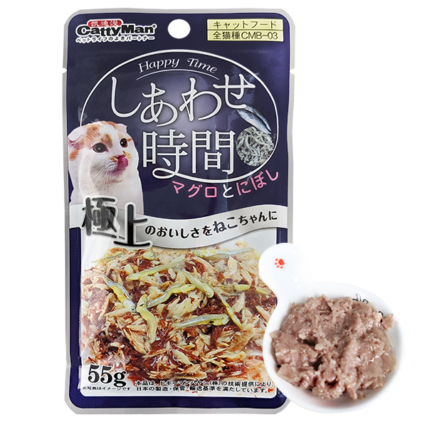 CattyMan Tuna Bonito Sardine КЕТТІМЕН ТУНЕЦЬ МАКРЕЛЬ САРДИНА в желе вологий корм, консерви для котів, пауч 55г