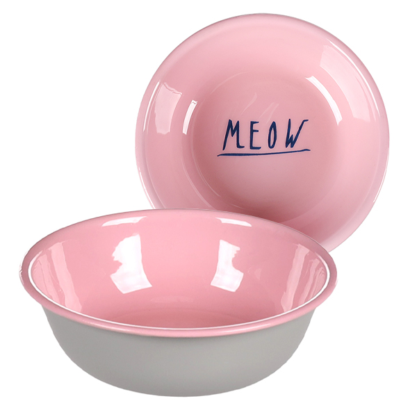 Flamingo Nell Round ФЛАМІНГО НЕЛЛ КРУГЛА емальована миска для котів